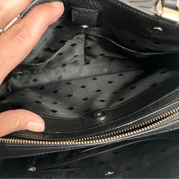 Kate Spade Leila Medium Triple Compartment Satchel Crossbody Bag Black - Picture 12 of 12